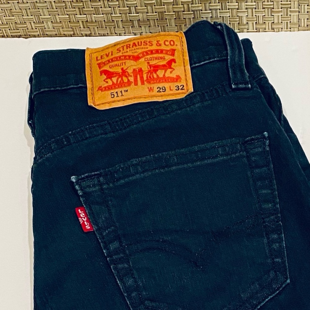 🌟2xHP🌟Like New! Levi’s 511 Slim Dark Denim Jeans 29 x 32 Sustainably Made! - Picture 2 of 10